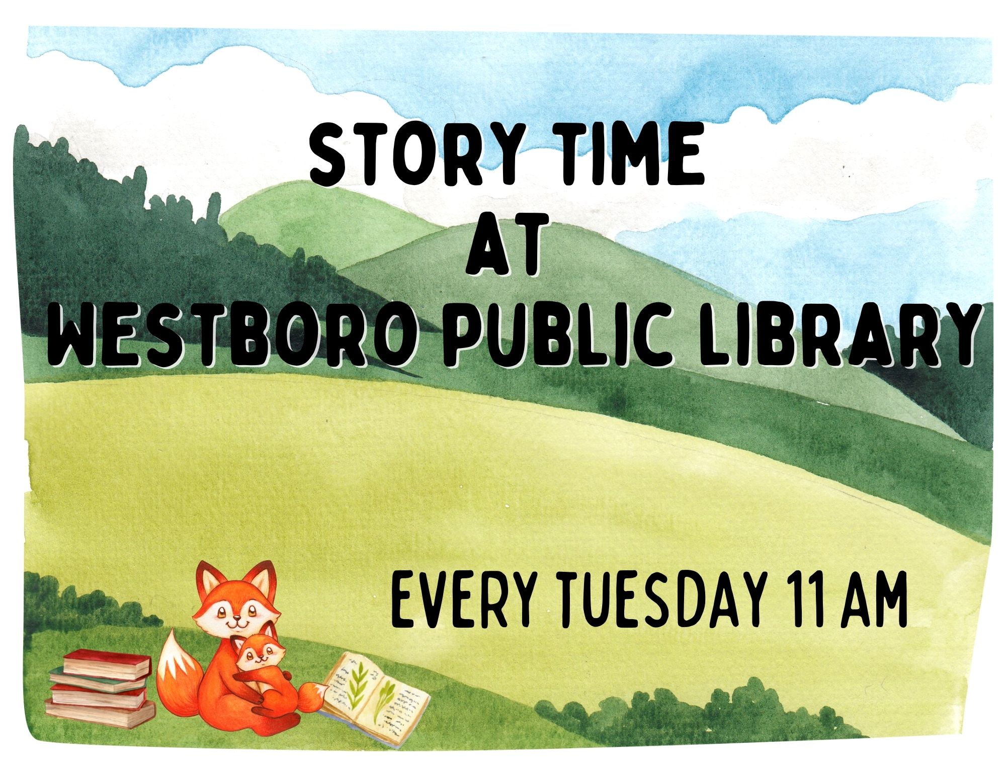 Westboro Story time tuesdays at 11am