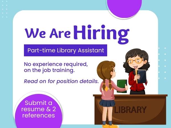 We are Hiring for a part-time assistant!